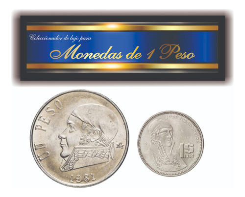 Album Para Monedas De 1 Peso Morelos. Coleccionador Imperial