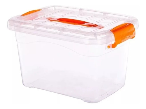X6 Caja Plástica Organizadora Transparente 34x23x19 Con Tapa