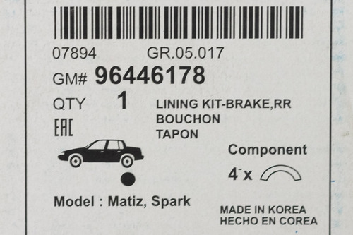 Imagen 4 de 4 de Bandas Freno 96446178 Trasero Spark 2006-2015