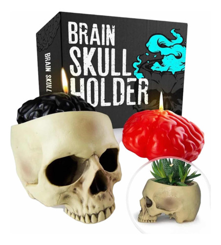 Soporte Para Velas De Cráneo (brain Skull Holder)