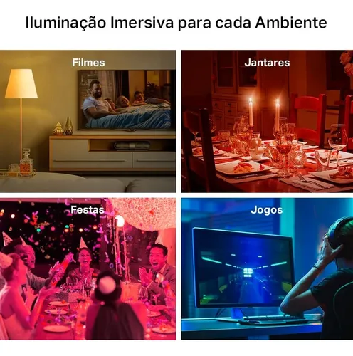 LAMPADA WI-FI INTELIGENTE TP-LINK WI-FI COM AJUSTE DE COR Luz RGB