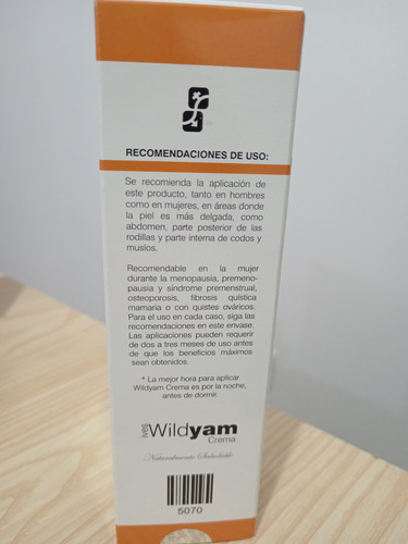 Crema Wild Yam 120g Equilibrador Hormonal Natural