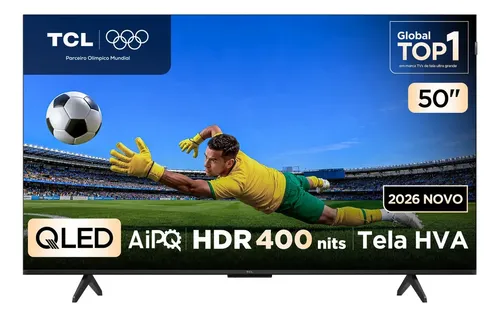 Smart TV TCL 50 Polegadas QLED 4K P7L WiFi Bluetooth Google TV HDR10+ 120 Hz VRR AIPQ 50P7L