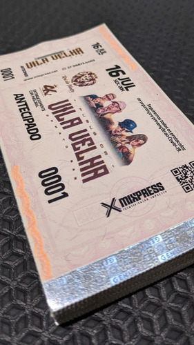 Imagem 3 de 3 de Ingresso Impressão Colorida Simples . 500 Unids