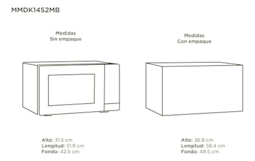 Horno Microondas Midea 1.4 Pies Cúbicos, 40l, Smarteco,