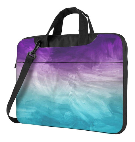 Bolso Ordenador Portatil Maletin Moda Purpura Verde Azulado