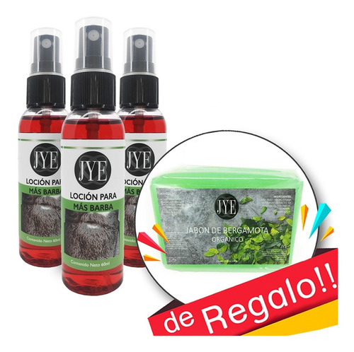 Imagen 4 de 10 de Lociones Jye Crecimiento Barba Premium Concentrado 6 Meses