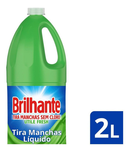 Brilhante tira manchas líquido sem cloro garrafa 2L