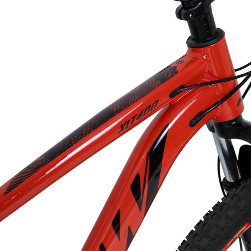 Bicicleta Ksw Xlt 400 27v Full Shimano Freio Hidraulico Cor Preto Com Branco E Vermelho