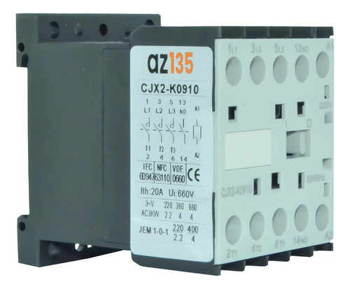 Mini Contatora 9a 220v Tiwa Contator 50/60 Hz Lc1k-0910m7