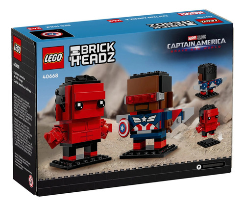 Lego Brick Heads 40668 Capitão America E Red Hulk P. Quantidade De Peças 202 Versão Do Personagem Captain America E Red Hulk
