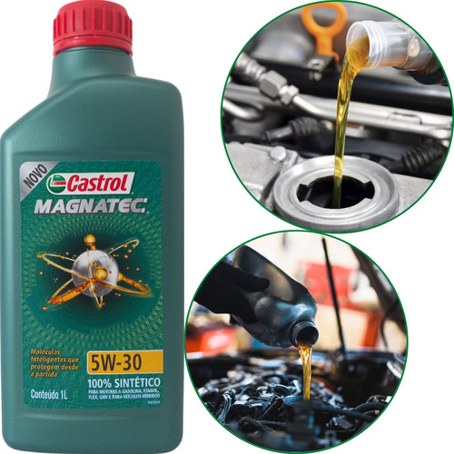 1 Litro Óleo De Motor Sintético 5w30 Sn A5 Castrol Magnatec