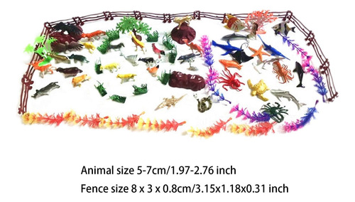 Juego De 80 Figuras De Animales De Simulación, Regalo De
