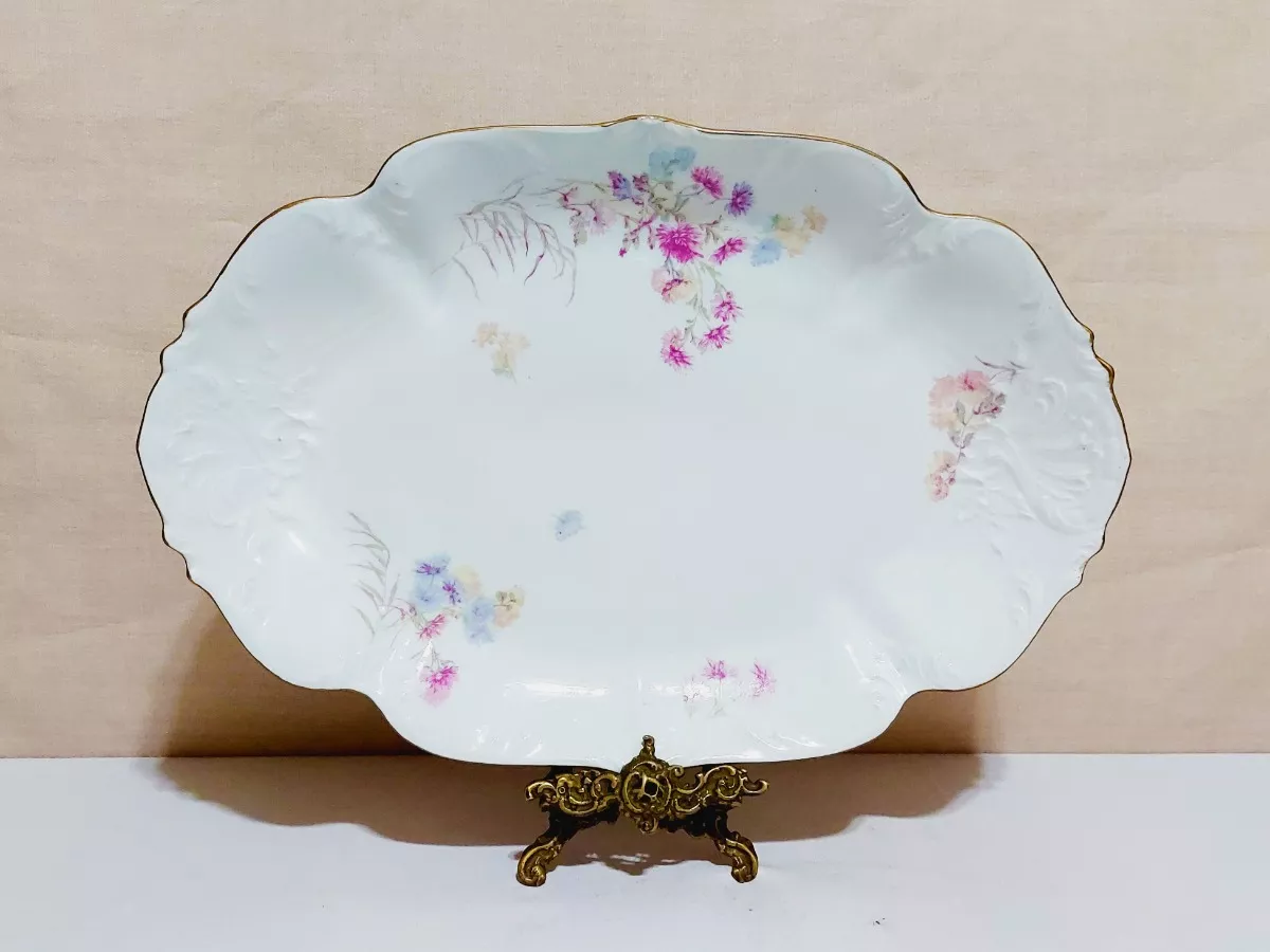 Fuente Oval Porcelana Limoges Bazar Gath Y Chaves 39 X 26,5