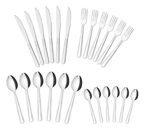 Set. Cubiertos Tramontina Athenas X24 Pz Ace.inox