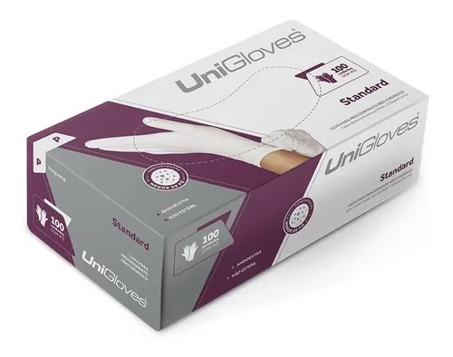comprar Luvas Unigloves Standard Látex Natural Tamanho M C\u002Fpó 100und
