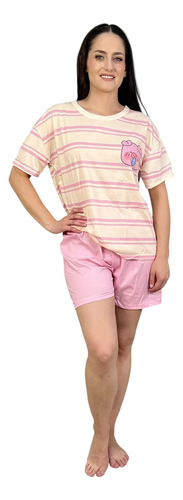 Pijama Mujer Sunpijam Short Unitalla Suave Tacto Algodón