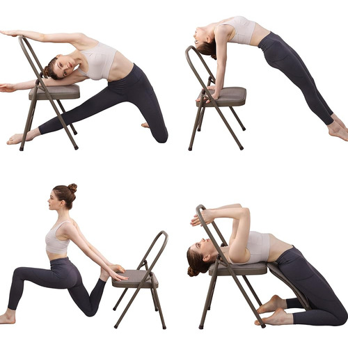 Silla Auxiliar De Yoga Con Soporte Lumbar Para Abdominales Y