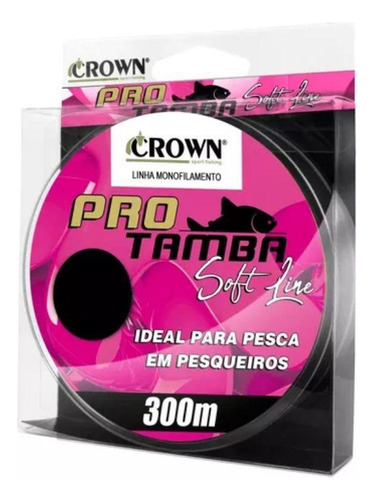 Linha Mono Crown Pro Tamba Soft Pink 0,33mm 10kg - 300 Mts