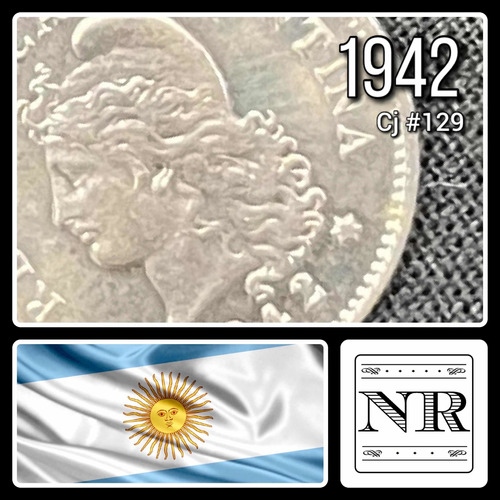 Argentina - 10 Centavos - Año 1942 - Cj #129 - Níquel - Unc