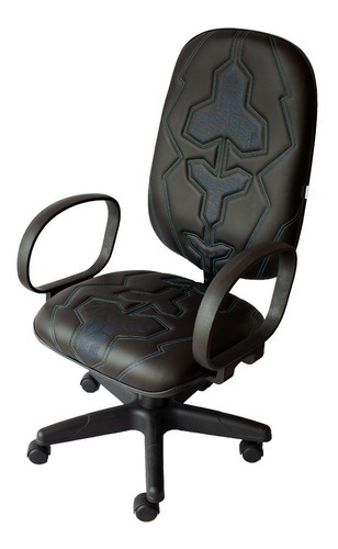 Cadeira Gamer Tt Efx Braço Corsa Modelo Presidente Cor Costura Azul