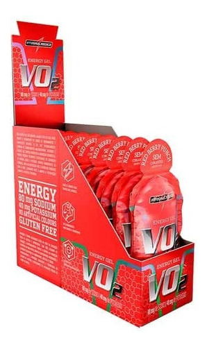 Gel Energizante Vo2 Glucogell Caja De 10unid. Integralmedica Sabor Frutos Rojos