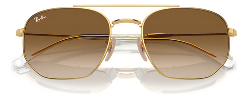 Óculos de Sol Ray Ban RB3707l 001/51 57 Cor da Lente Marrom Gradiente