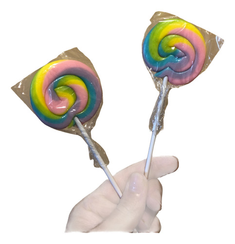 Chupetín Paleta De Caramelo Color Pastel X 10u