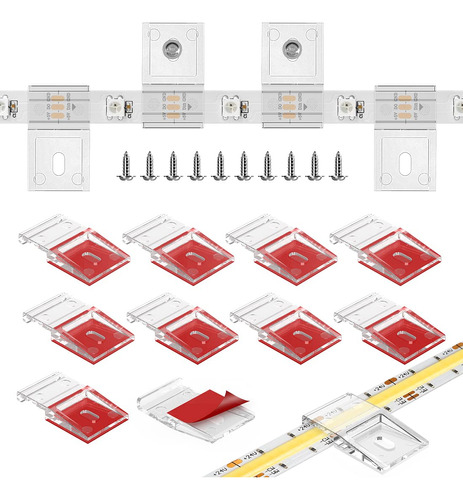 Hysmigor - Clips De Tira De Luces Transparentes, Autoadhesi.
