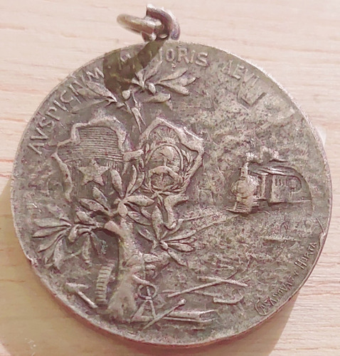Medalla Plata Ferrocarril 25 De Mayo A Delegados Chile 1903
