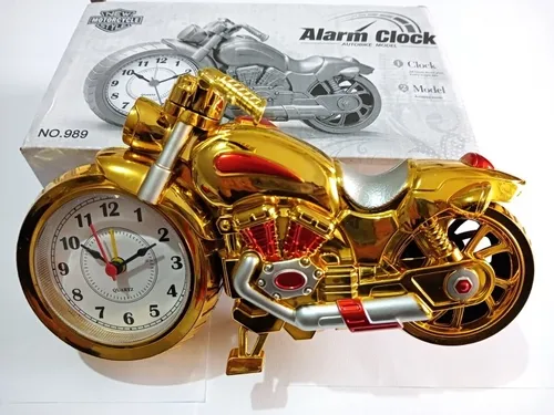 Reloj Despertador Alarma dise o Moto Dorado Cuotas sin inter s