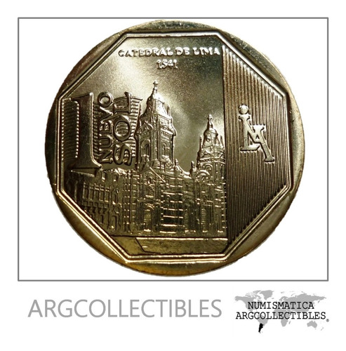 Peru Moneda Catedral De Lima 1 Nuevo Sol 2014