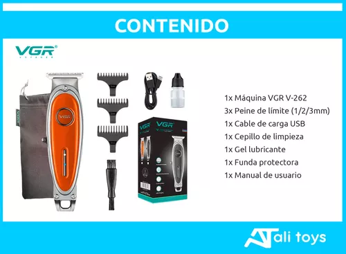 Maquina Corta Pelo Barba Trimmer Vgr V-262 Recargable Usb Negro