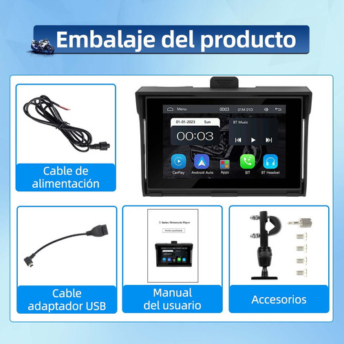 2024 Autoestéreo 5in Reproductor Y Carplay Mirrorlink Para