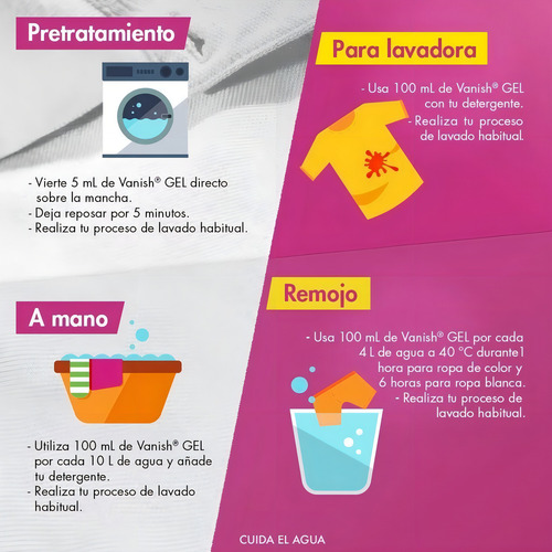 Quitamanchas LĂquido Vanish Multiusos Ropa De Color 500 Ml