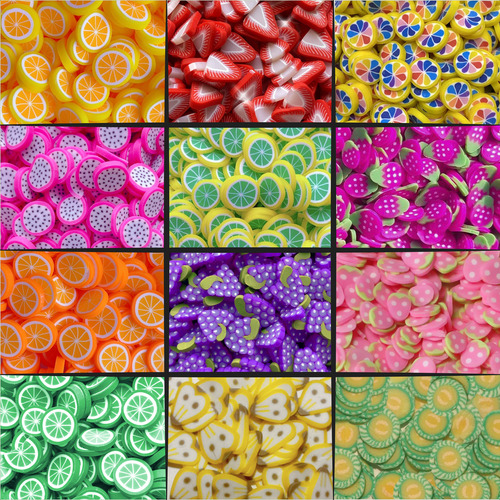 Decoração Unhas Gel Encapsuladas Frutinha Artesanato Slime