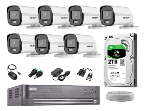 Cámaras Seguridad Exterior Kit 7 5mp Colorvu Disco 2tb