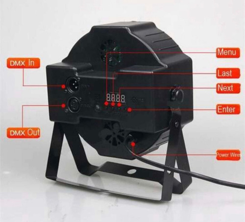 Foco Par 36 Led Rgb Dmx Luces Fiestas Audioritmico