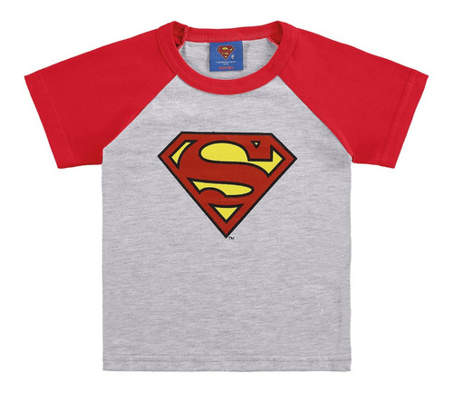 Camiseta Superman Manga Curta Marlan S6077 Tam 4 À 10