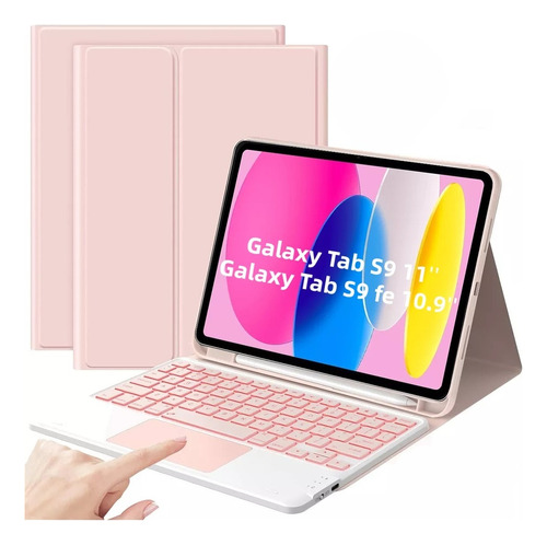 Funda+teclado Táctil Con Ñ Para Galaxy Tab S9/s9fe 10.9 Inch