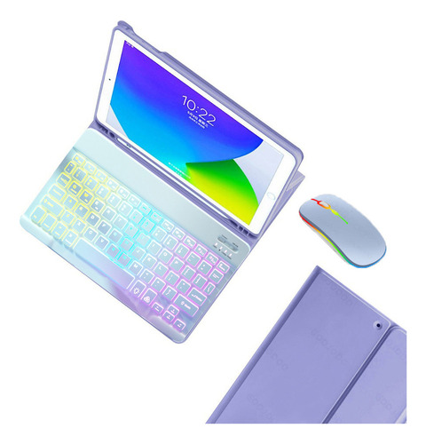 Kit Funda Teclado Iluminado Mouse Para Galaxy Tab S7 11 T870