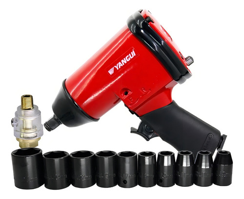 Chave De Impacto Pneumática Encaixe De 1/2'' + Kit