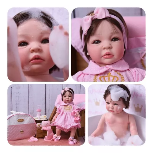 Bebê Reborn Menina Poa Brinquedos Fada Madrinha Boneca Articulada