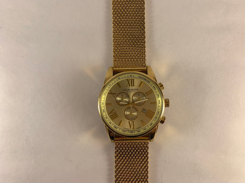 Reloj Akribos Xxiv Ak813 Yellow Gold Exclusivo Swiss Made
