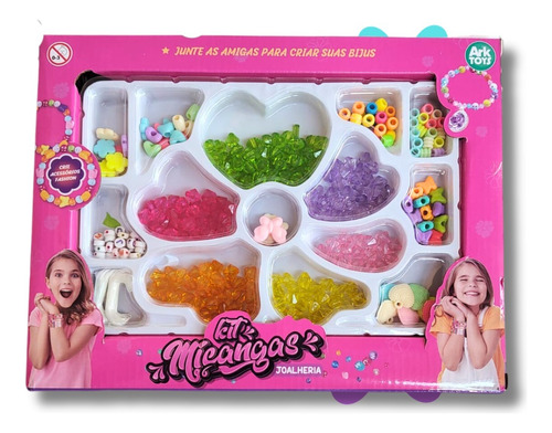 Brinquedo Infantil Kit Meninas Miçanga Para Fazer Pulseiras 