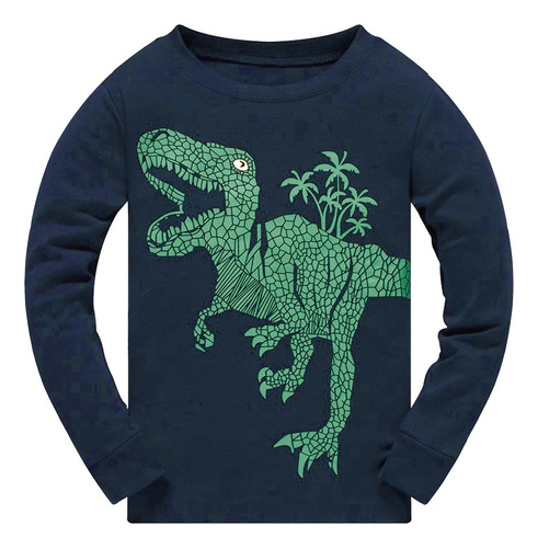 Camiseta D Para Bebés Y Niños Con Dibujos Animados De Dinosa