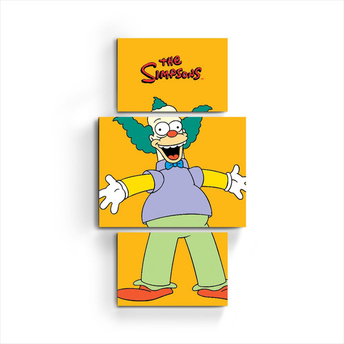 Cuadros Tripticos Decorativos Los Simpson Krusty El Payaso