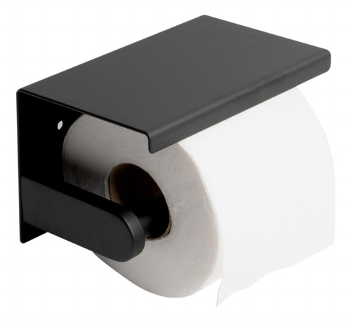 Soporte De Papel Higiénico De Acero Inoxidable Negro Con Est