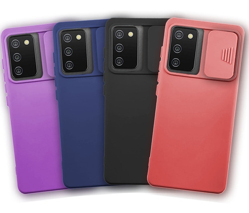 Funda Silicona Soft Touch C/ Cubre Camara Para Samsung A02s