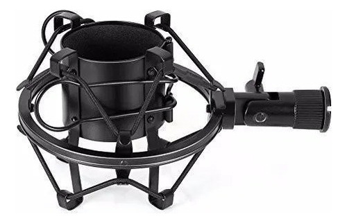 Shockmount Metálico Para Microfone Condensador Anti Vibração Cor Preto